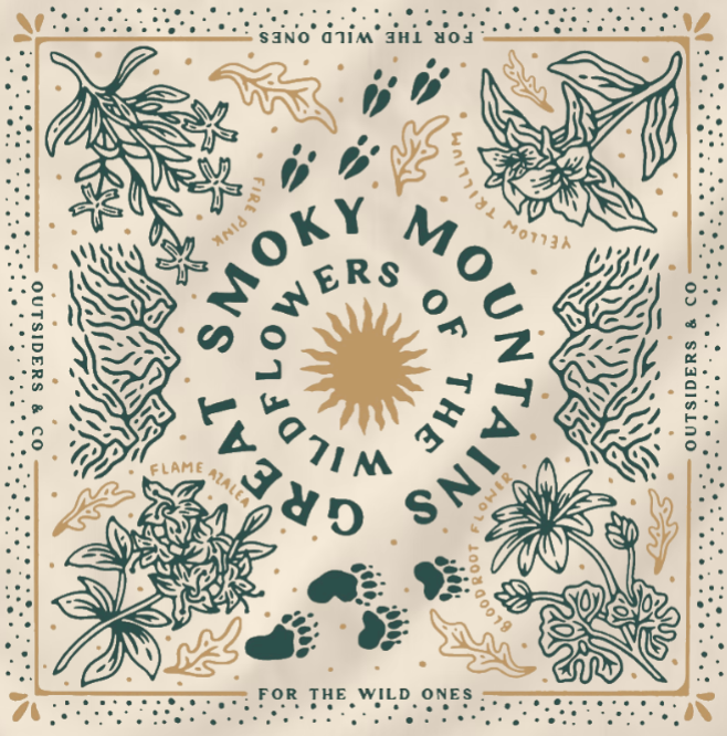 Wildflowers of the Smokies Bandana