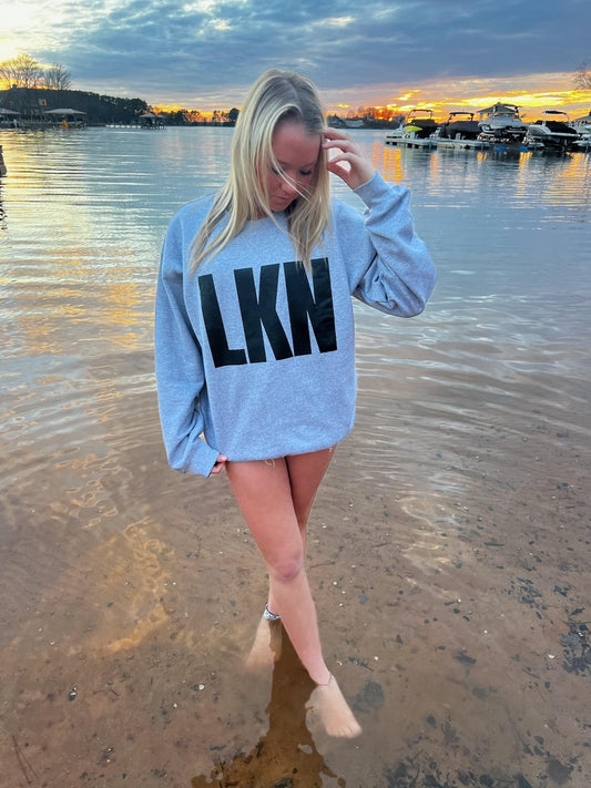 Lake Norman | LKN | Large Block Crewneck