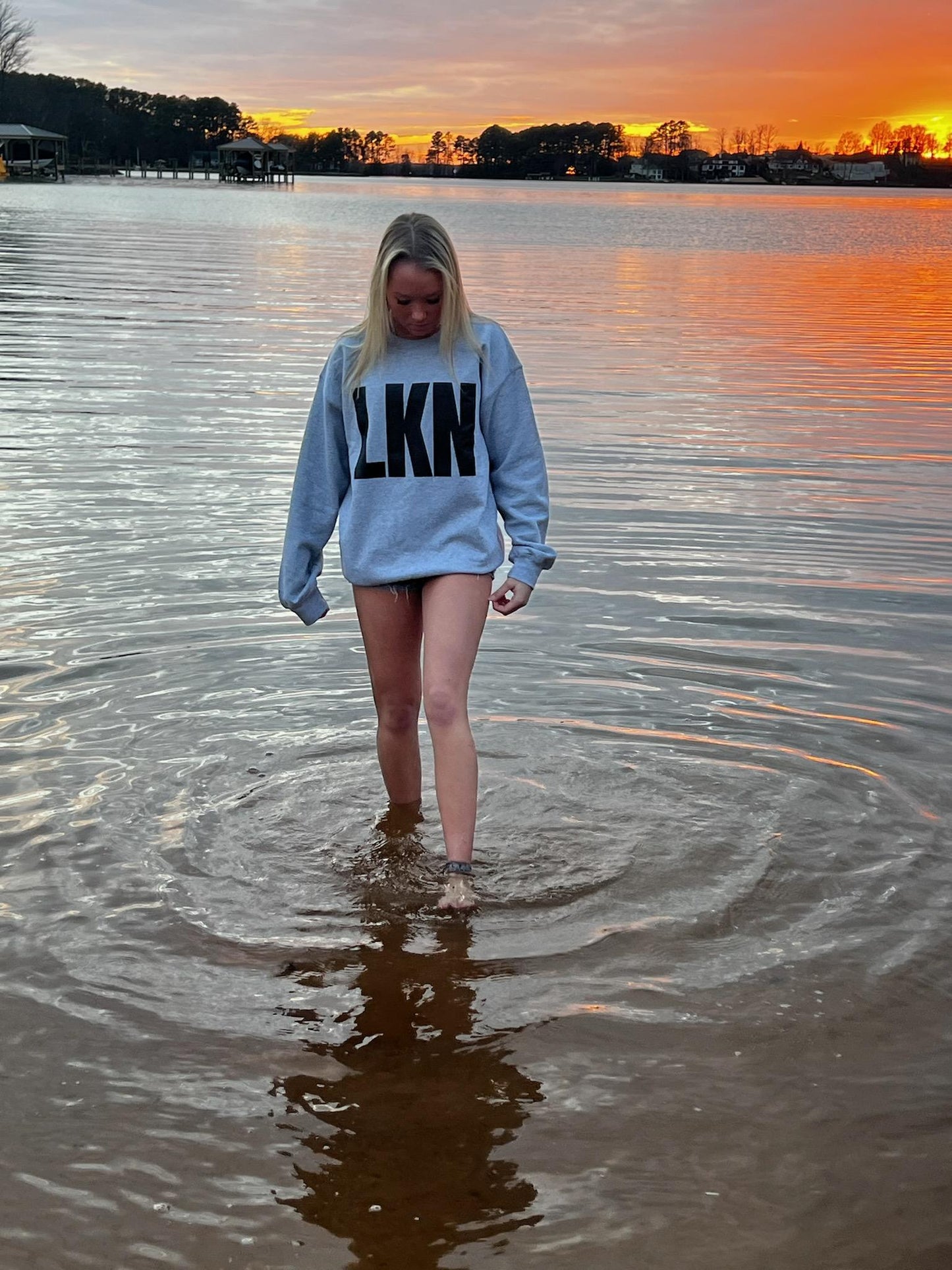 Lake Norman | LKN | Large Block Crewneck