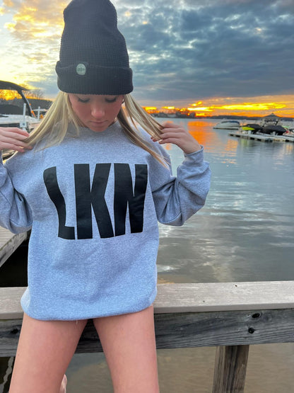 Lake Norman | LKN | Large Block Crewneck