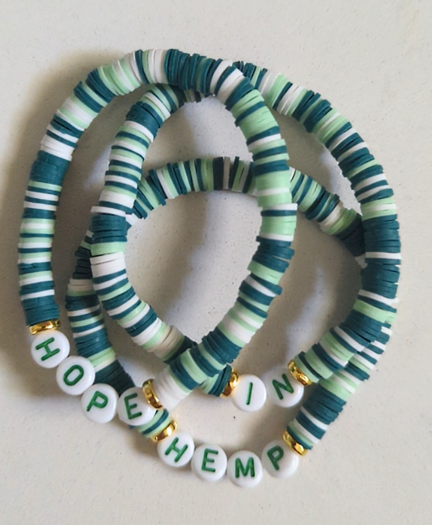 Hope In Hemp Heishi Clay Bracelets