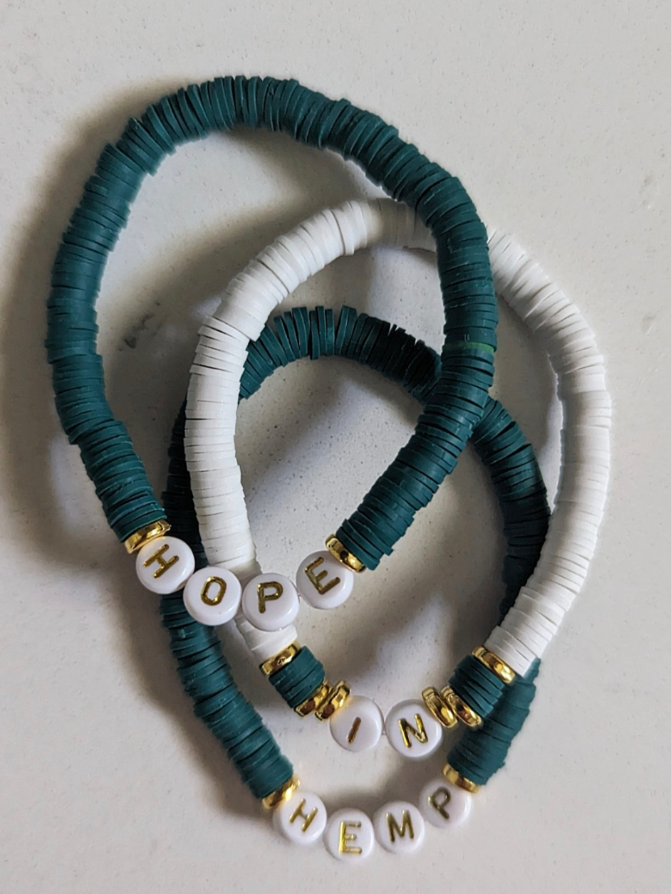 Hope In Hemp Heishi Clay Bracelets