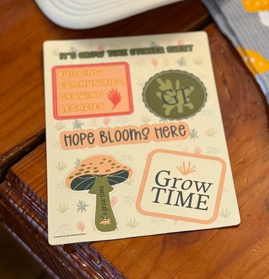 Grow Time Sticker Sheet  - PREORDER