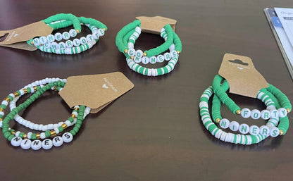 UNC Charlotte Heishi & Seed Bead Bracelets